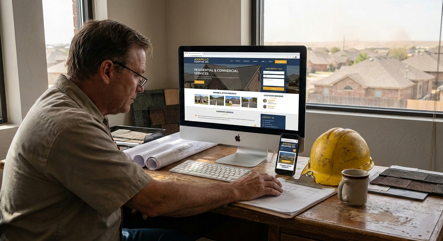 Professional Roofing Web Design Amarillo, TX