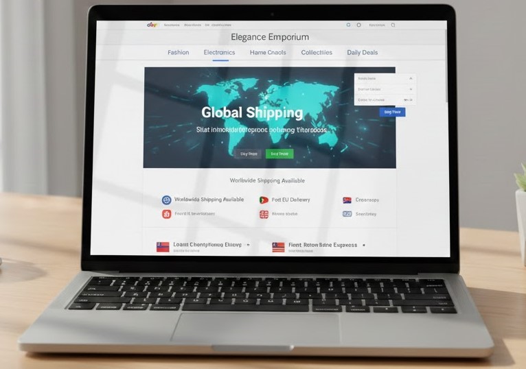 Global eBay Selling Concept