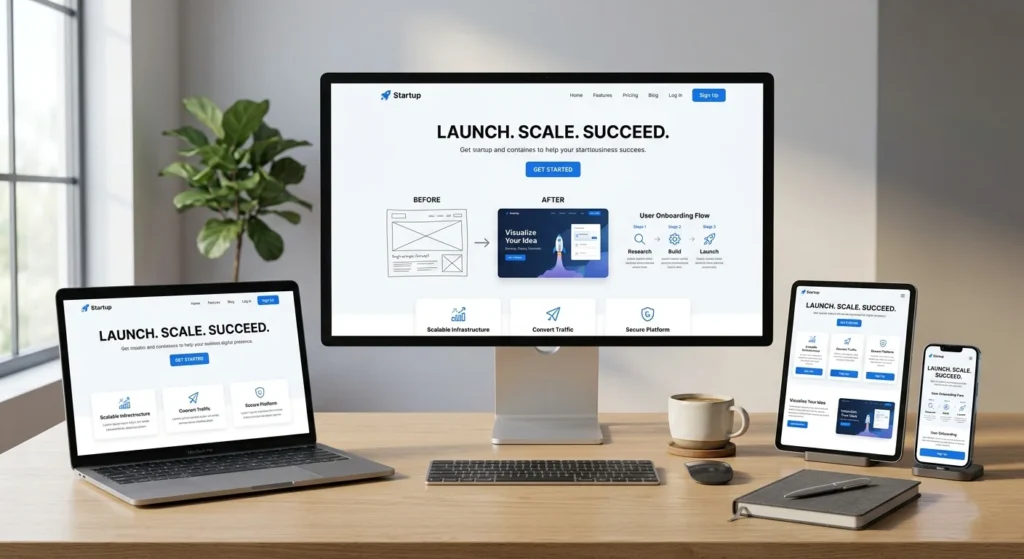 How Tech Startup Web Design Works (Step by Step)